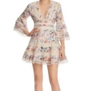 Aqua Floral Dress - Brand New! Never Worn